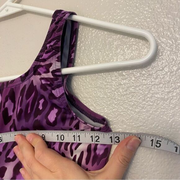 Satara Leos gymnastics tank practice Leotard purple animal, print child 8-10 - Picture 5 of 5